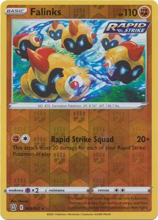 Falinks 83/163 SWSH Battle Styles Reverse Holo Rare Pokemon Card TCG