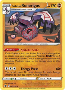 Galarian Runerigus 83/198 SWSH Chilling Reign Holo Rare Pokemon Card TCG Near Mint