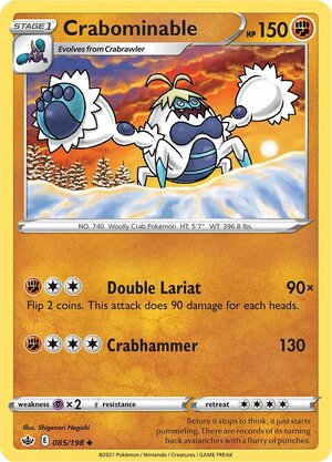 Crabominable 85/198 SWSH Chilling Reign Uncommon Pokemon Card TCG Near Mint