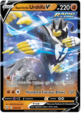 Rapid Strike Urshifu V 87/163 SWSH Battle Styles Ultra Rare Pokemon Card TCG