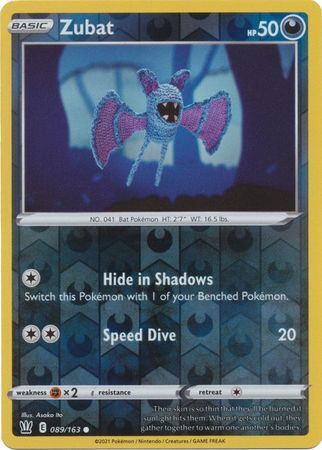 Zubat 89/163 SWSH Battle Styles Reverse Holo Common Pokemon Card TCG