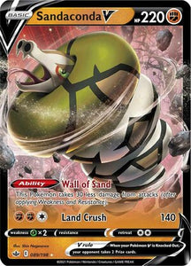 Sandaconda V 89/198 SWSH Chilling Reign Ultra Rare Pokemon Card TCG Near Mint