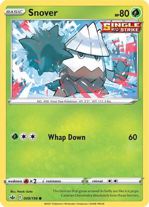 Snover 9/198 SWSH Chilling Reign Common Pokemon Card TCG Near Mint