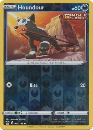 Houndour 95/163 SWSH Battle Styles Reverse Holo Common Pokemon Card TCG