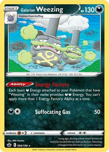 Galarian Weezing 96/198 SWSH Chilling Reign Rare Pokemon Card TCG Near Mint