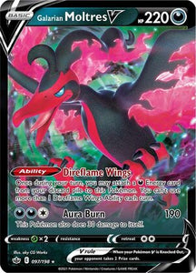 Galarian Moltres V 97/198 SWSH Chilling Reign Ultra Rare Pokemon Card TCG Near Mint