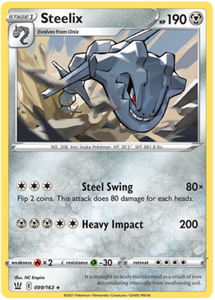 Steelix 99/163 SWSH Battle Styles Holo Rare Pokemon Card TCG