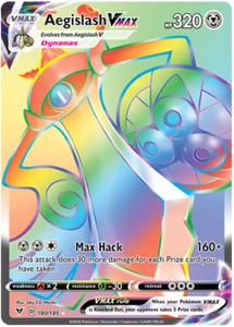 Aegislash VMAX 190/185 Vivid Voltage Full Art Holo Hyper Rare Pokemon Card TCG Near Mint