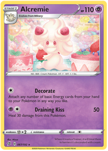 rebel clash sword and shield single cards kawaii collector australia Alcremie 87/192 SWSH Rebel Clash Rare Pokemon Card TCG