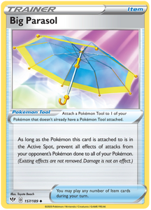 Big Parasol 157/189 SWSH Darkness Ablaze Uncommon Trainer Pokemon Card TCG Near Mint