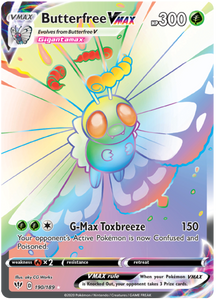 Butterfree VMAX 190/189 SWSH Darkness Ablaze Full Art Holo Hyper Rare Pokemon Card TCG Near Mint
