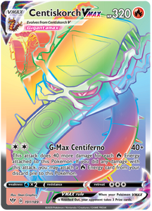 Centiskorch VMAX 191/189 SWSH Darkness Ablaze Full Art Holo Hyper Rare Pokemon Card TCG Near Mint