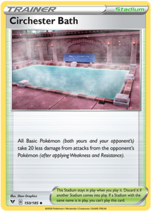 Circhester Bath 150/185 Vivid Voltage Uncommon Trainer Pokemon Card TCG Near Mint