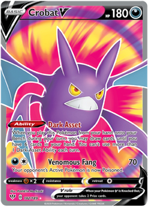 Crobat V 182/189 SWSH Darkness Ablaze Full Art Holo Ultra Rare Pokemon Card TCG
