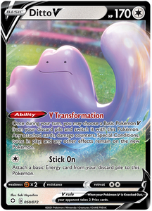 Ditto V 50/72 Shining Fates Ultra Rare Pokemon Card TCG Near Mint