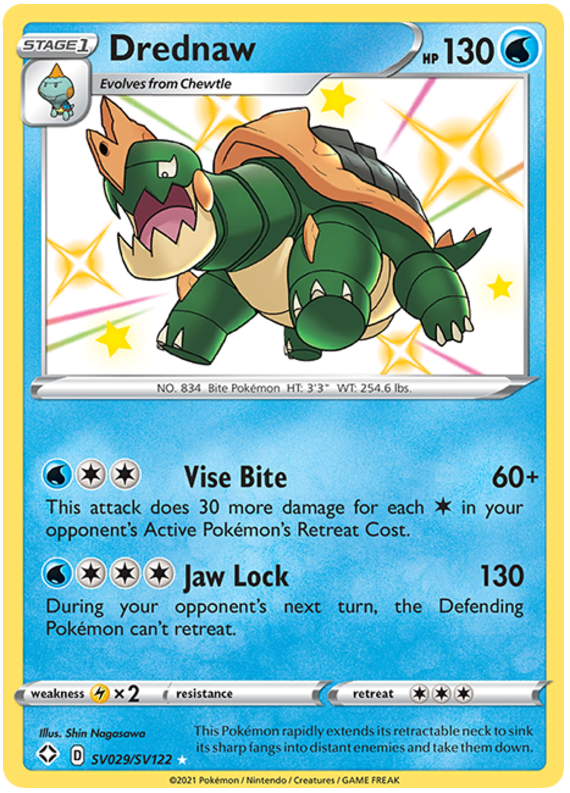 Drednaw SV29/SV122 SWSH Shining Fates Shiny Vault Pokemon Card TCG Near Mint 