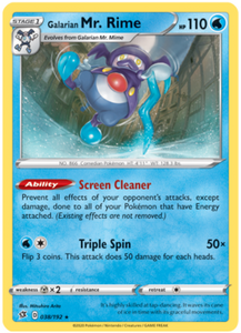 rebel clash sword and shield single cards kawaii collector australia Galarian Mr.Rime 38/192 SWSH Rebel Clash Rare Pokemon Card TCG