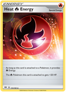 Heat (R) Energy 174/189 SWSH Darkness Ablaze Uncommon Trainer Pokemon Card TCG Near Mint