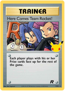 Here Come's Team Rocket 15/82 SWSH Celebrations 25th Anniversary Classic Collection Holo Rare Trainer Pokemon Card TCG