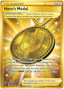 Hero's Medal 201/185 Vivid Voltage Full Art Holo Secret Rare Pokemon Card TCG Nea