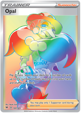 Opal 197/185 Vivid Voltage Full Art Holo Hyper Rare Pokemon Card TCG Near Mint
