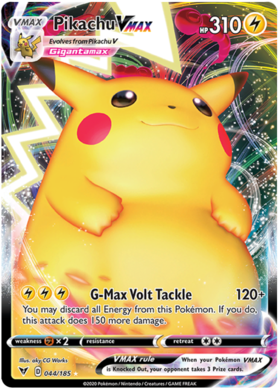 Pikachu VMAX 44/185 Vivid Voltage Holo Ultra Rare Pokemon Card TCG Near Mint 