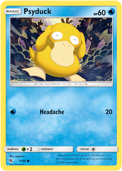 Psyduck 11/68 SM Hidden Fates Common Pokemon Card TCG - Kawaii Collector