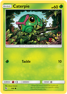 Caterpie 1/68 SM Hidden Fates Common Pokemon Card TCG - Kawaii Collector