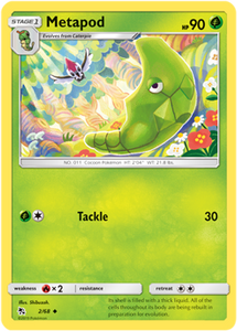 Metapod 2/68 SM Hidden Fates Uncommon Pokemon Card TCG - Kawaii Collector