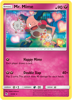Mr. Mime 43/68 SM Hidden Fates Rare Pokemon Card TCG - Kawaii Collector