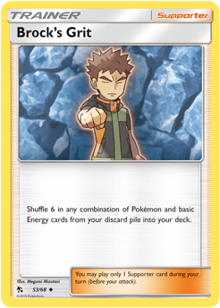 Brock's Grit 53/68 SM Hidden Fates Uncommon Trainer Pokemon Card TCG - Kawaii Collector