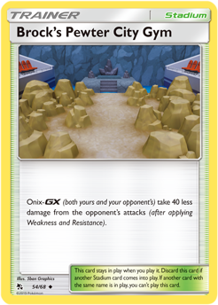 Brock's Pewter City Gym 54/68 SM Hidden Fates Uncommon Trainer Pokemon Card TCG - Kawaii Collector