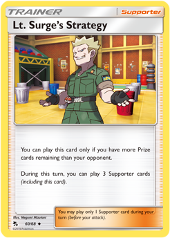 Lt. Surge's Strategy 60/68 SM Hidden Fates Uncommon Trainer Pokemon Card TCG - Kawaii Collector