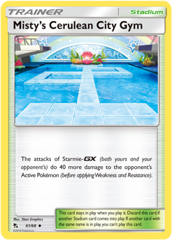 Misty's Cerulean City Gym 61/68 SM Hidden Fates Uncommon Trainer Pokemon Card TCG - Kawaii Collector