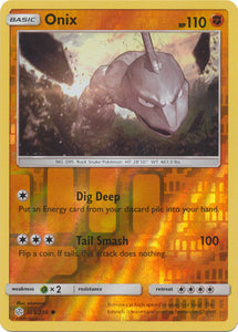 Onix 105/236 SM Cosmic Eclipse Reverse Holo Common Pokemon Card TCG - Kawaii Collector