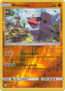 Nosepass 106/236 SM Cosmic Eclipse Reverse Holo Common Pokemon Card TCG - Kawaii Collector