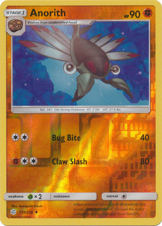 anorith pokemon card Anorith 111/236 SM Cosmic Eclipse Reverse Holo Uncommon Pokemon Card T – Kawaii Collector