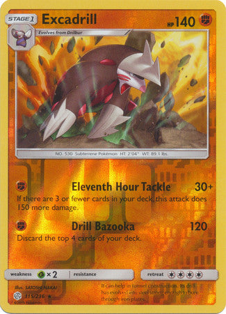 excadrill pokemon card Excadrill 115/236 SM Cosmic Eclipse Reverse Holo Rare Pokemon Card TCG – Kawaii Collector