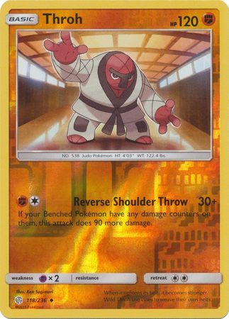 Throh 118/236 SM Cosmic Eclipse Reverse Holo Uncommon Pokemon Card TCG - Kawaii Collector