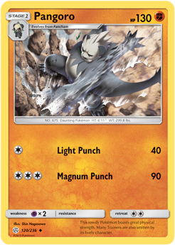 Pangoro 120/236 SM Cosmic Eclipse Uncommon Pokemon Card TCG - Kawaii Collector