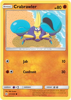 Crabrawler 121/236 SM Cosmic Eclipse Common Pokemon Card TCG - Kawaii Collector