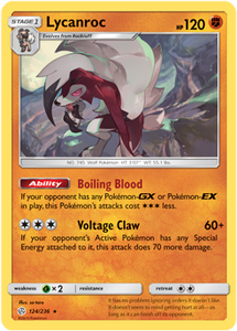 Lycanroc 124/236 SM Cosmic Eclipse Holo Rare Pokemon Card TCG - Kawaii Collector