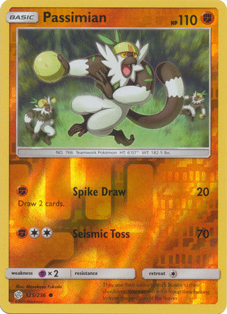 Passimian 125/236 SM Cosmic Eclipse Reverse Holo Common Pokemon Card TCG - Kawaii Collector