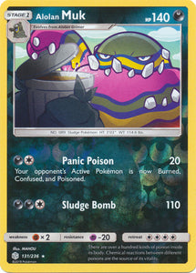 Alolan Muk 131/236 SM Cosmic Eclipse Reverse Holo Rare Pokemon Card TCG - Kawaii Collector