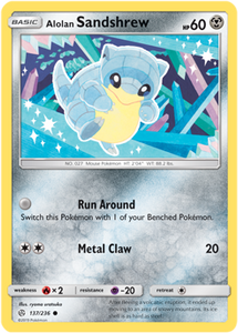 Alolan Sandshrew 137/236 SM Cosmic Eclipse Common Pokemon Card TCG - Kawaii Collector