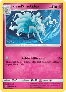 Alolan Ninetales 145/236 SM Cosmic Eclipse Holo Rare Pokemon Card TCG - Kawaii Collector