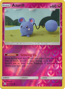 Azurill 146/236 SM Cosmic Eclipse Reverse Holo Common Pokemon Card TCG - Kawaii Collector