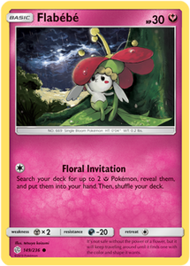 Flabebe 149/236 SM Cosmic Eclipse Common Pokemon Card TCG - Kawaii Collector