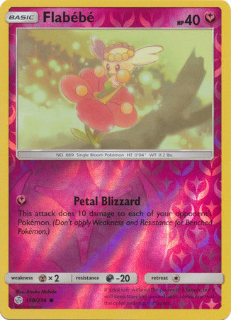 Flabebe 150/236 SM Cosmic Eclipse Reverse Holo Common Pokemon Card TCG - Kawaii Collector