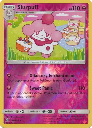 Slurpuff 154/236 SM Cosmic Eclipse Reverse Holo Rare Pokemon Card TCG - Kawaii Collector